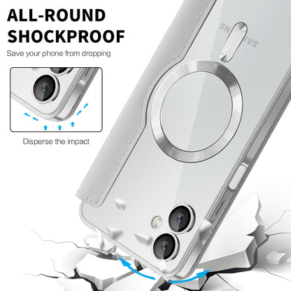 MagSafe puzdro pre Samsung Galaxy A06 A065, Techsuit, SmartMag Book, Sivá