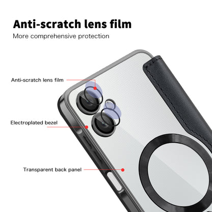 MagSafe puzdro pre Samsung Galaxy A06 A065, Techsuit, SmartMag Book, Čierne