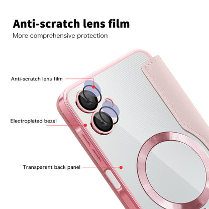 MagSafe Case for Samsung Galaxy A06 A065, Techsuit, SmartMag Book, Pink