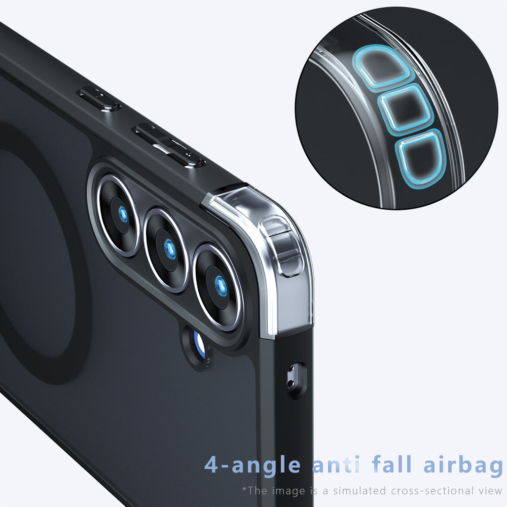 Puzdro MagSafe pre Samsung Galaxy A07 4G A075, Techsuit, PureFrost, Saténová čierna