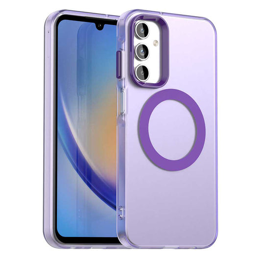 MagSafe puzdro pre Samsung Galaxy A15 5G A156 / A15 A155, Techsuit, CandyCase, Fialová