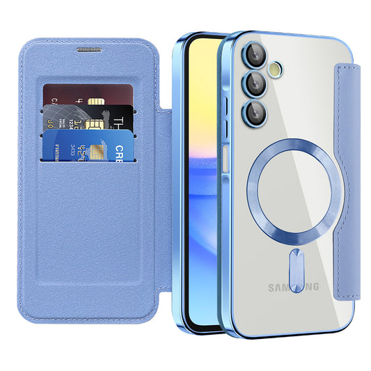 MagSafe puzdro pre Samsung Galaxy A15 5G A156 / A15 A155, Techsuit, SmartMag Book, Modrá