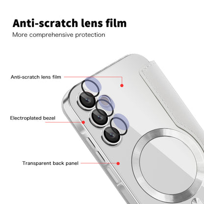 MagSafe puzdro pre Samsung Galaxy A15 5G A156 / A15 A155, Techsuit, SmartMag Book, Sivá