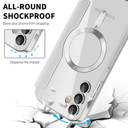 MagSafe puzdro pre Samsung Galaxy A15 5G A156 / A15 A155, Techsuit, SmartMag Book, Sivá
