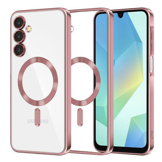 MagSafe puzdro pre Samsung Galaxy A16 5G A166 / A16 4G A165, Techsuit, Luxury Crystal, Ružové