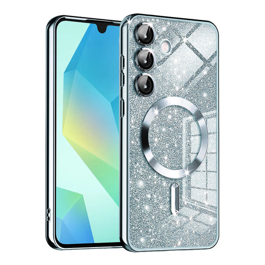 MagSafe puzdro pre Samsung Galaxy A16 5G A166 / A16 4G A165, Techsuit, Luxury Glitter, Bleu