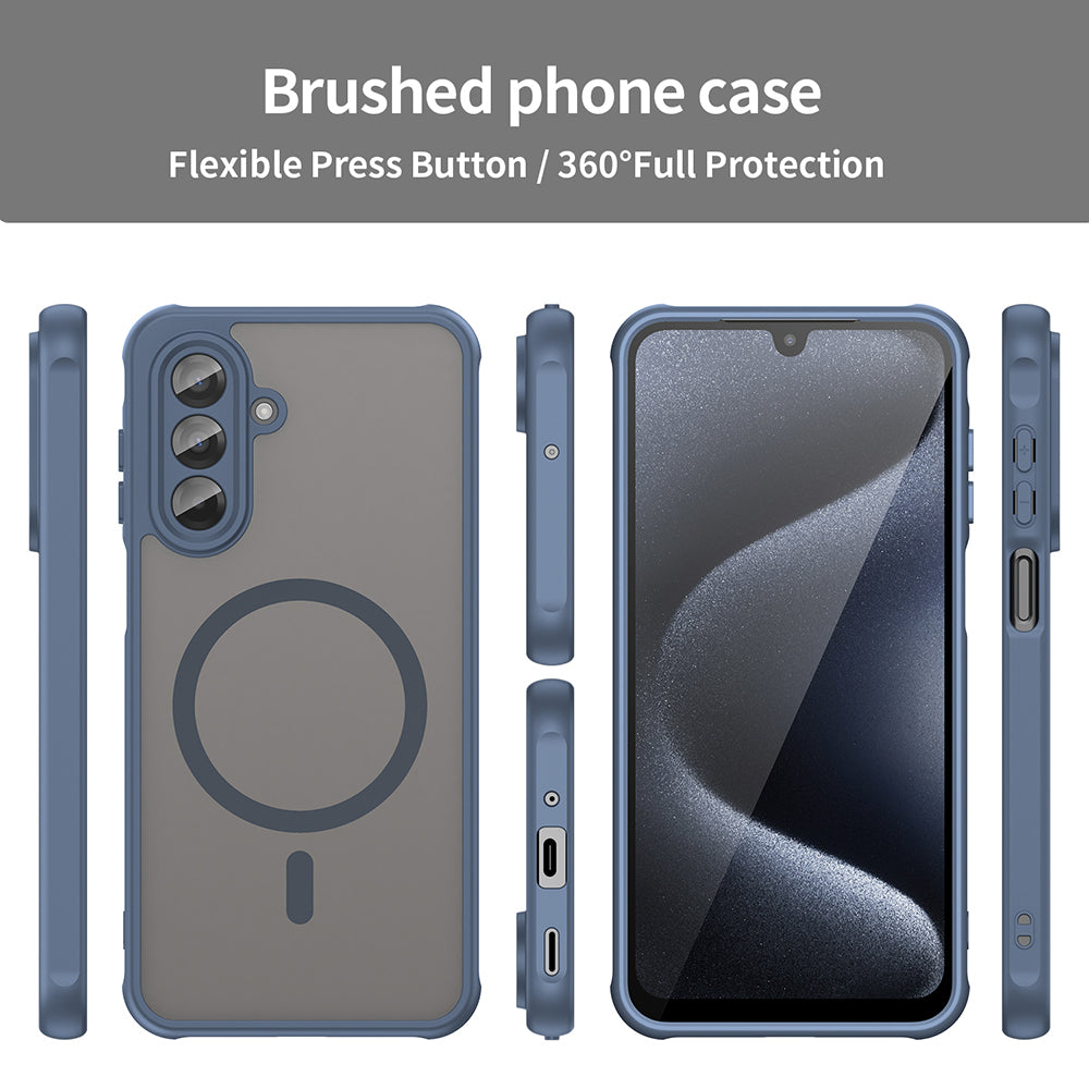 MagSafe Case for Samsung Galaxy A17 5G, Techsuit, HaloFrost II, Navy Blue