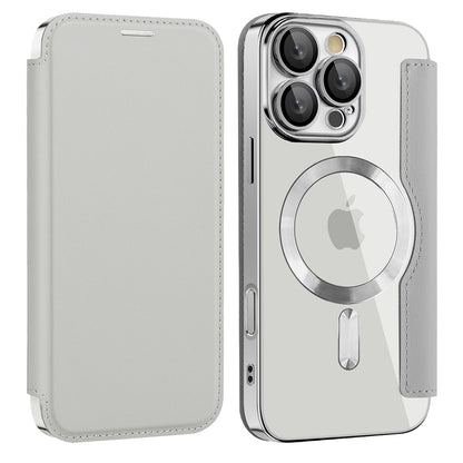 MagSafe puzdro pre Samsung Galaxy A17 5G, Techsuit, SmartMag Book, Sivá