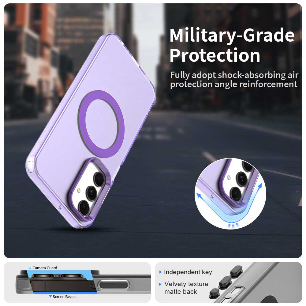 MagSafe puzdro pre Samsung Galaxy A25 A256, Techsuit, CandyCase, Fialová