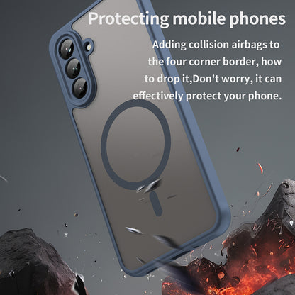 MagSafe puzdro pre Samsung Galaxy A26 A266, Techsuit, HaloFrost II, Tmavomodrá