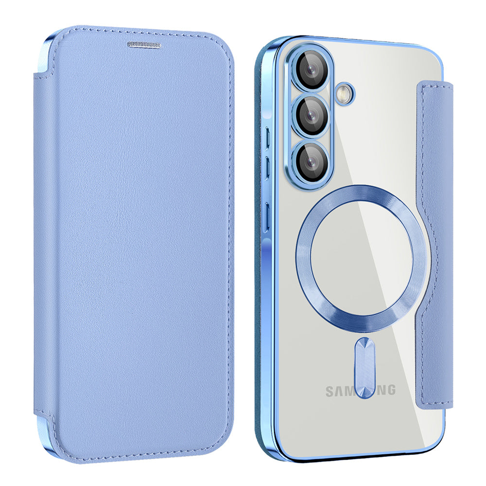 MagSafe Case for Samsung Galaxy A26 A266, Techsuit, SmartMag Book, Blue