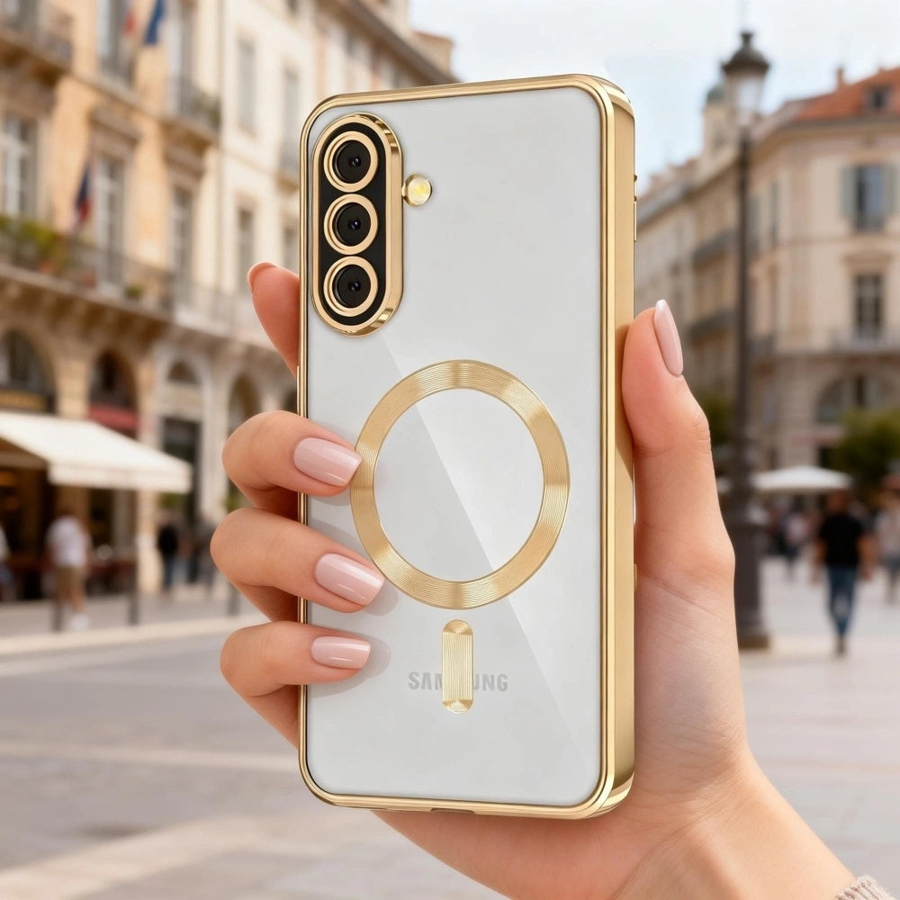 MagSafe puzdro pre Samsung Galaxy A27 5G, Techsuit, Luxury Crystal, Tmavomodrá