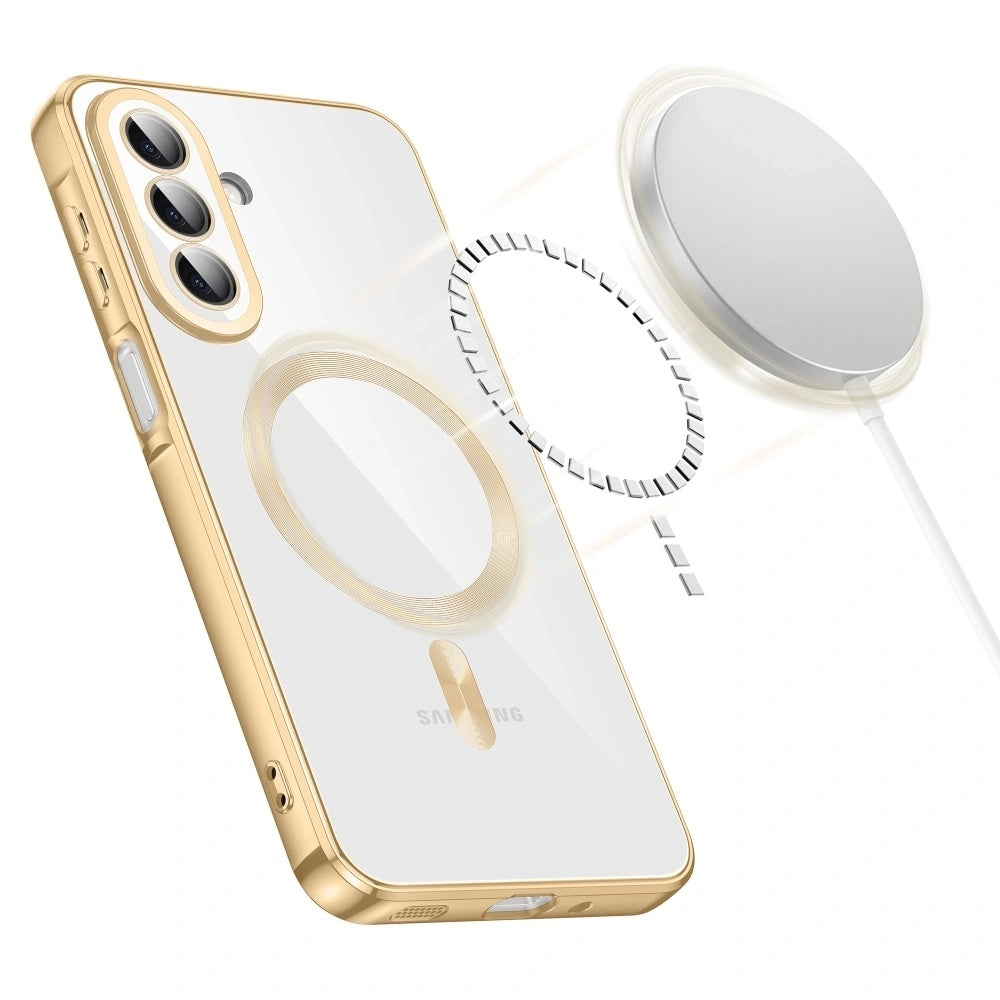 MagSafe puzdro pre Samsung Galaxy A27 5G, Techsuit, Luxury Crystal, Strieborné
