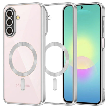MagSafe puzdro pre Samsung Galaxy A27 5G, Techsuit, Luxury Crystal, Strieborné