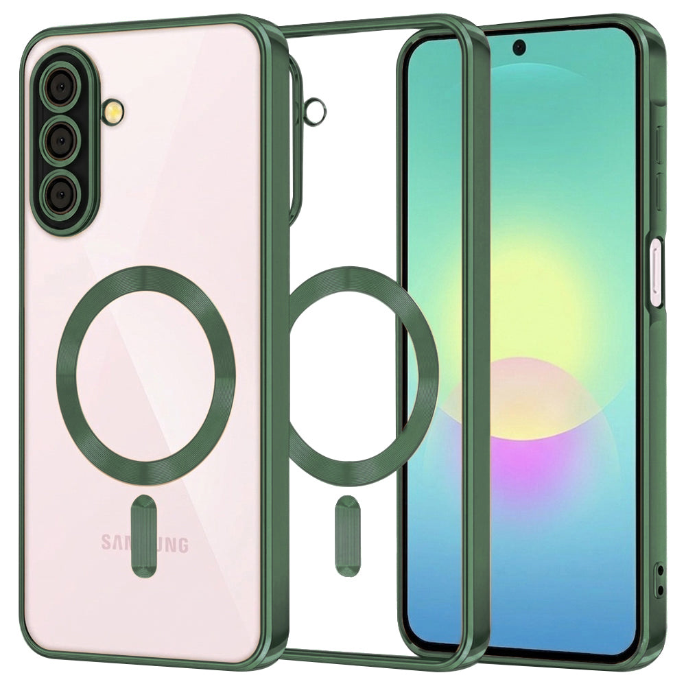 MagSafe Case for Samsung Galaxy A27 5G, Techsuit, Luxury Crystal, Dark Green