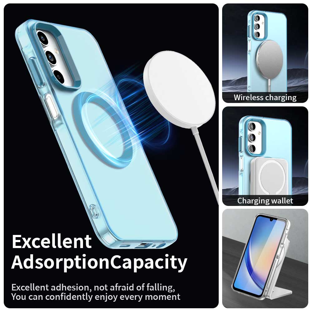 MagSafe puzdro pre Samsung Galaxy A35 5G A356, Techsuit, CandyCase, Modré