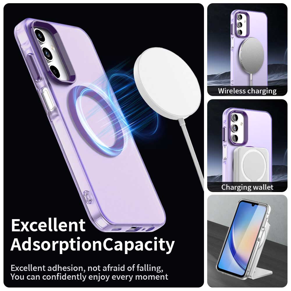 MagSafe puzdro pre Samsung Galaxy A35 5G A356, Techsuit, CandyCase, Fialová