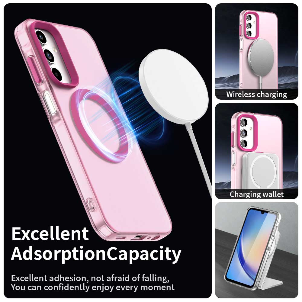 MagSafe Case for Samsung Galaxy A35 5G A356, Techsuit, CandyCase, Pink