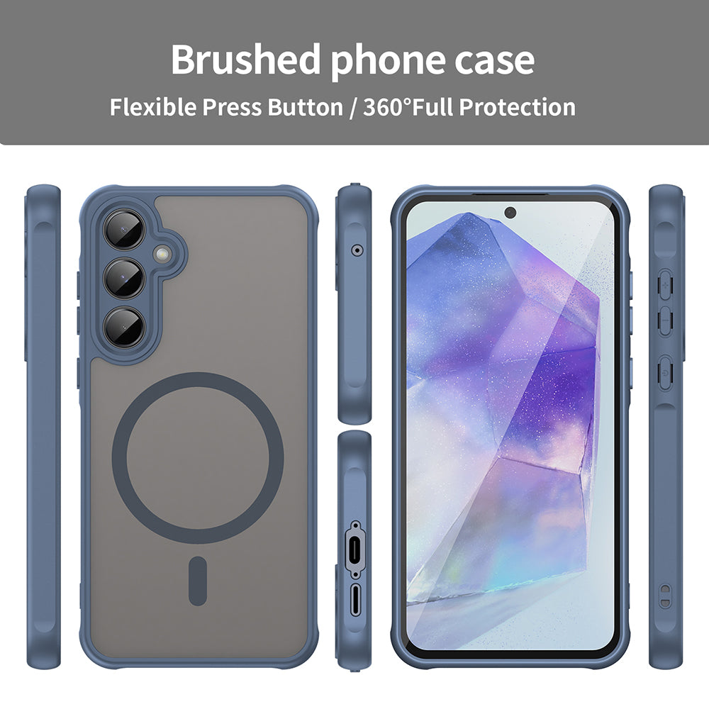 MagSafe puzdro pre Samsung Galaxy A35 5G A356, Techsuit, HaloFrost II, Tmavomodrá