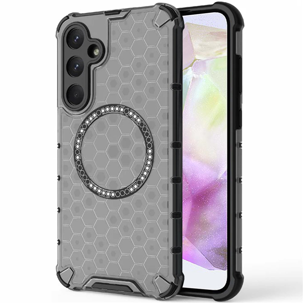MagSafe puzdro pre Samsung Galaxy A35 5G A356, Techsuit, HoneyComb Shield, čierne
