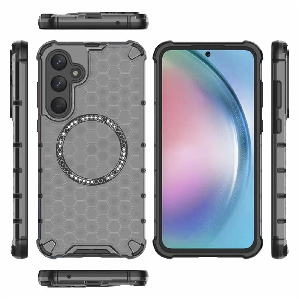 MagSafe puzdro pre Samsung Galaxy A35 5G A356, Techsuit, HoneyComb Shield, čierne