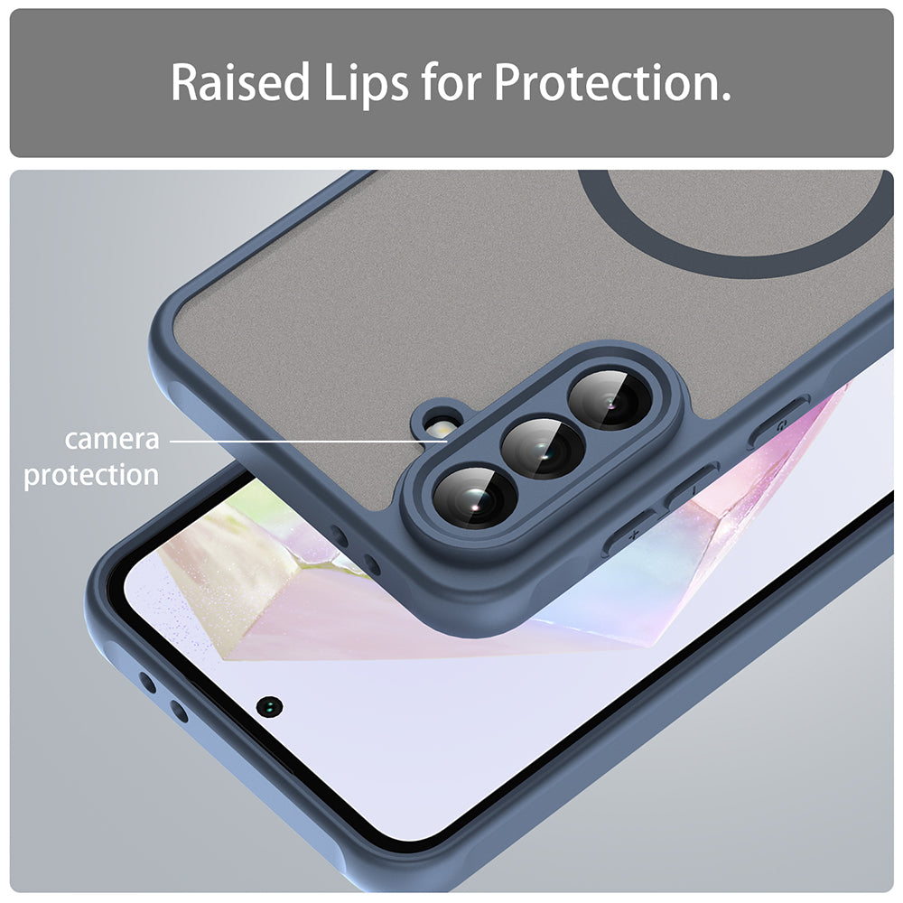 MagSafe puzdro pre Samsung Galaxy A36 A366, Techsuit, HaloFrost II, Tmavomodrá