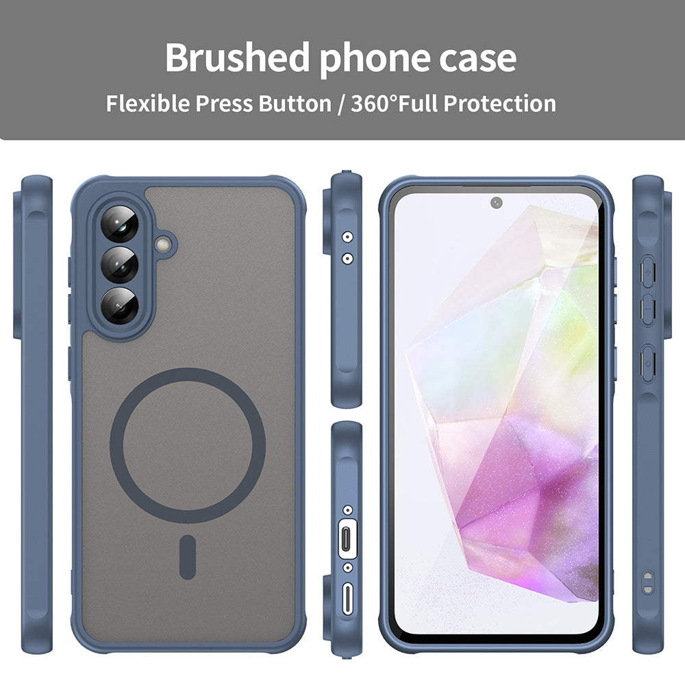 MagSafe puzdro pre Samsung Galaxy A36 A366, Techsuit, HaloFrost II, Tmavomodrá