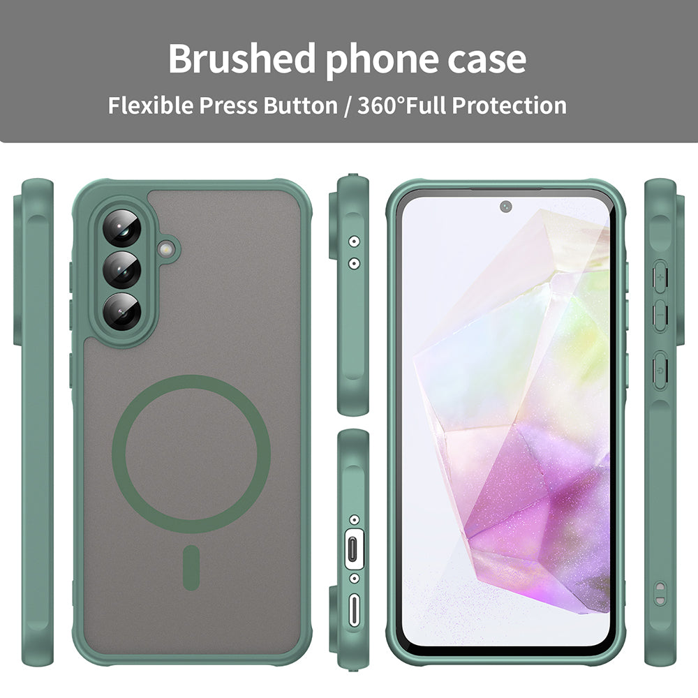 MagSafe puzdro pre Samsung Galaxy A36 A366, Techsuit, HaloFrost II, Zelené
