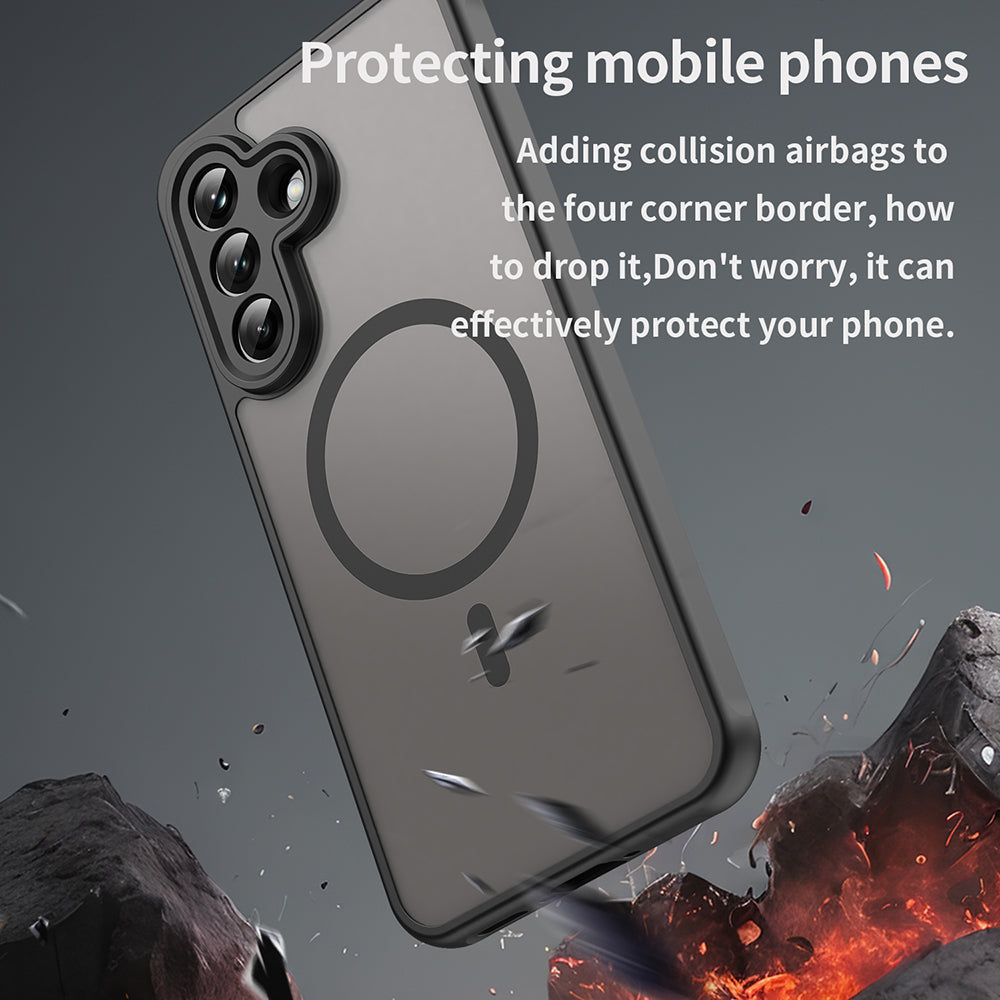Puzdro MagSafe pre Samsung Galaxy A37 5G, Techsuit, HaloFrost II, Čierne