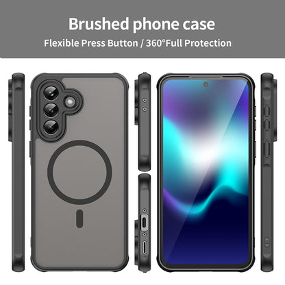 Puzdro MagSafe pre Samsung Galaxy A37 5G, Techsuit, HaloFrost II, Čierne