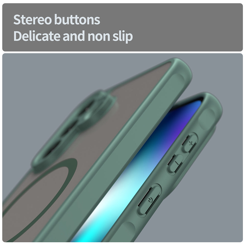 Puzdro MagSafe pre Samsung Galaxy A37 5G, Techsuit, HaloFrost II, Zelené