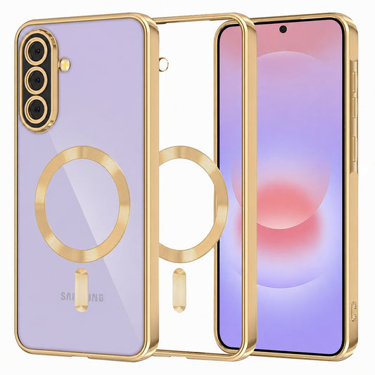 MagSafe puzdro pre Samsung Galaxy A37 5G, Techsuit, Luxury Crystal, Zlaté