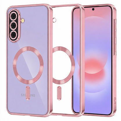 MagSafe puzdro pre Samsung Galaxy A37 5G, Techsuit, Luxury Crystal, Ružové