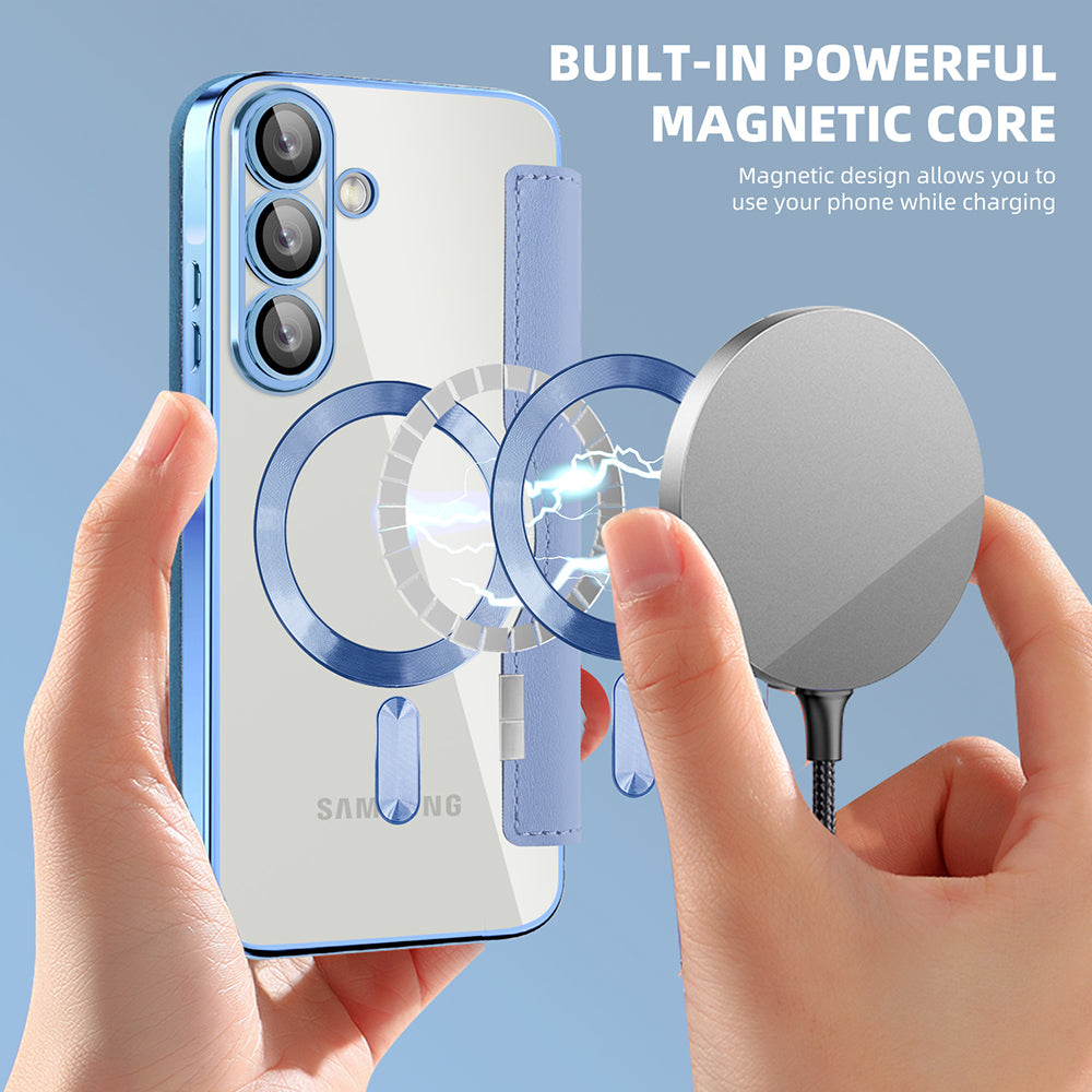 Puzdro MagSafe pre Samsung Galaxy A37 5G, Techsuit, SmartMag Book, Bleu