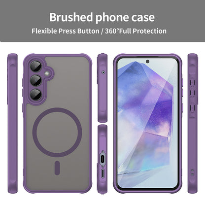 MagSafe puzdro pre Samsung Galaxy A55 5G A556, Techsuit, HaloFrost II, Fialová