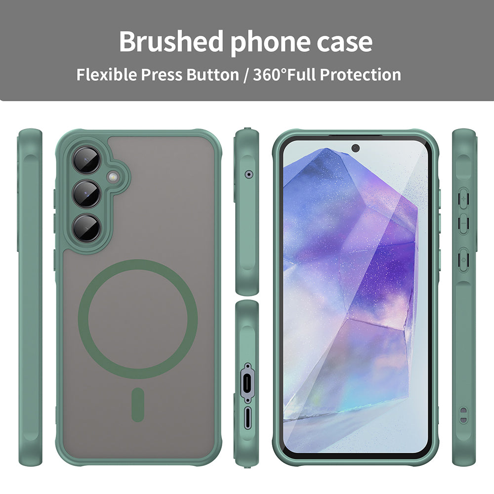 MagSafe puzdro pre Samsung Galaxy A55 5G A556, Techsuit, HaloFrost II, Zelené