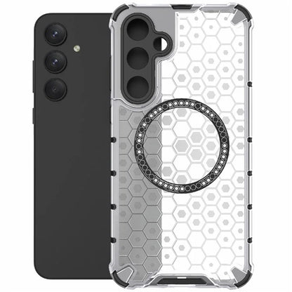 MagSafe puzdro pre Samsung Galaxy A55 5G A556, Techsuit, HoneyComb Shield, Biele