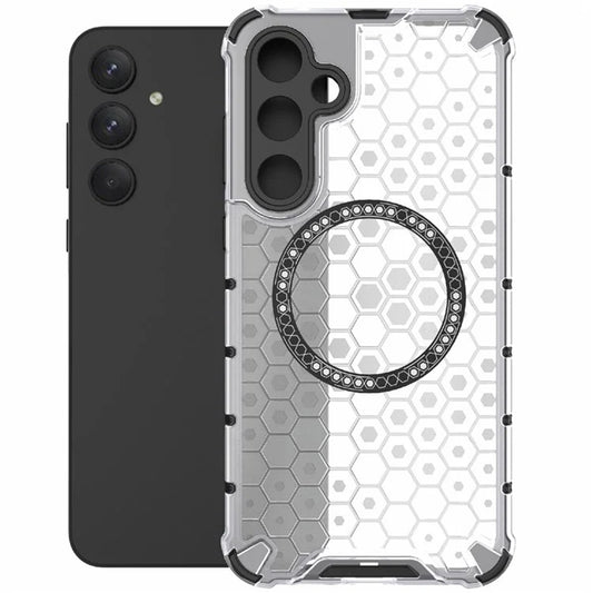 MagSafe puzdro pre Samsung Galaxy A55 5G A556, Techsuit, HoneyComb Shield, Biele