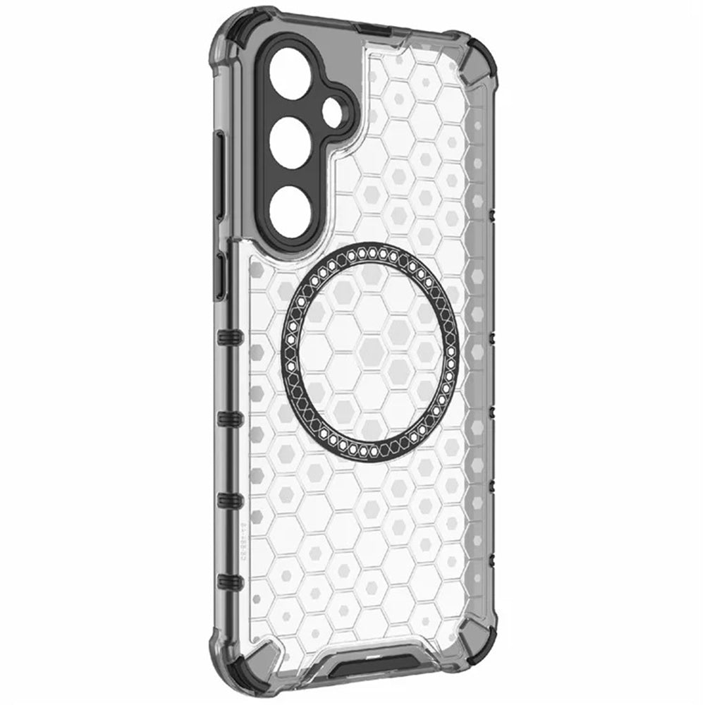 MagSafe puzdro pre Samsung Galaxy A55 5G A556, Techsuit, HoneyComb Shield, Biele