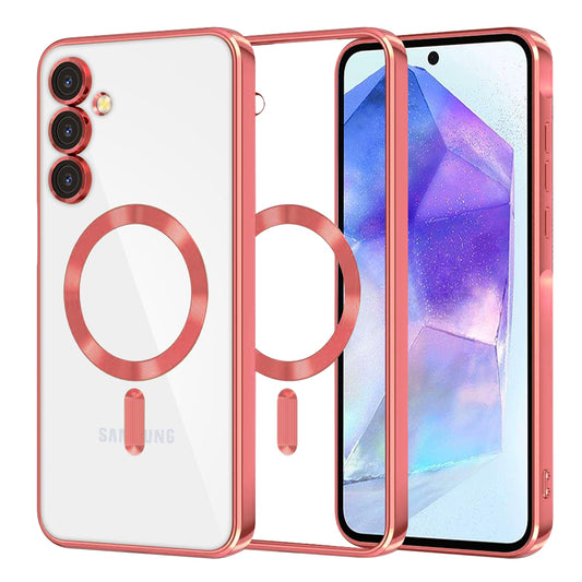 MagSafe puzdro pre Samsung Galaxy A55 5G A556, Techsuit, Luxury Crystal, Červené
