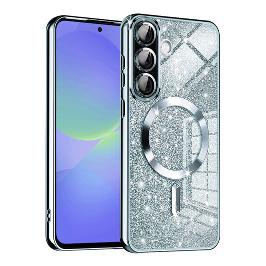 MagSafe puzdro pre Samsung Galaxy A56 A566 / A36 A366, Techsuit, Luxury Glitter, Bleu