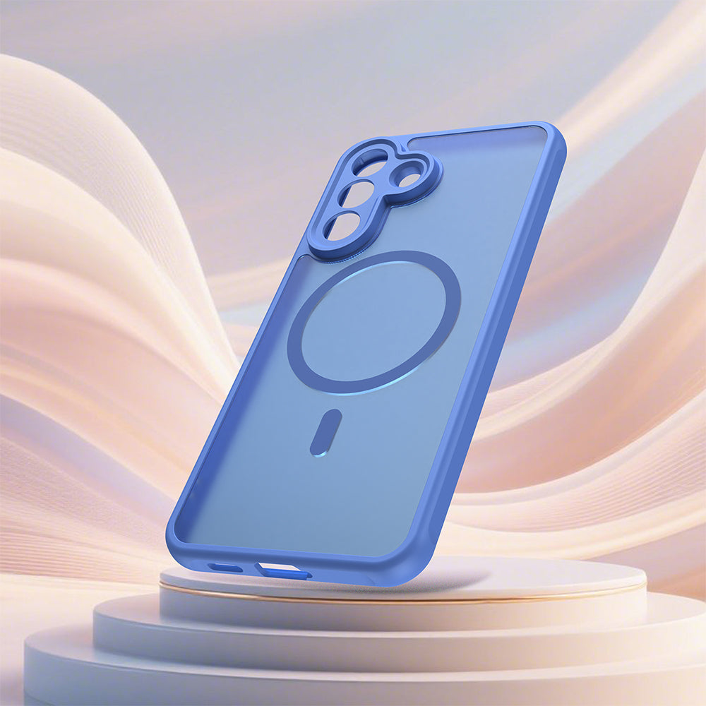 MagSafe Case for Samsung Galaxy A56 A566, Techsuit, HaloFrost II, Blue