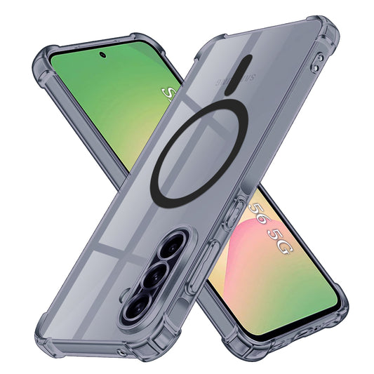 MagSafe puzdro pre Samsung Galaxy A56 A566, Techsuit, priehľadné odolné proti otrasom, dymové
