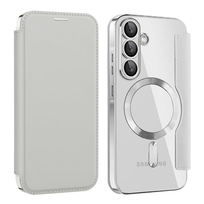 MagSafe Case for Samsung Galaxy A56 A566, Techsuit, SmartMag Book, Gray