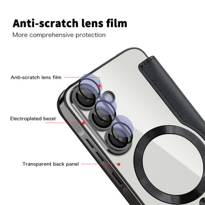MagSafe puzdro pre Samsung Galaxy A56 A566, Techsuit, SmartMag Book, Čierne