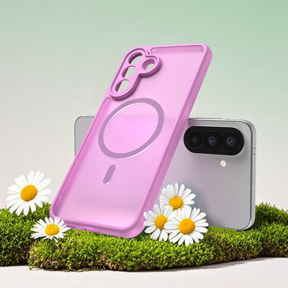 Puzdro MagSafe pre Samsung Galaxy A57 5G, Techsuit, HaloFrost II, Ružová