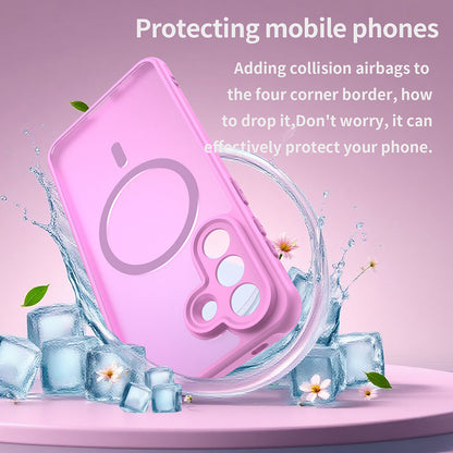 Puzdro MagSafe pre Samsung Galaxy A57 5G, Techsuit, HaloFrost II, Ružová