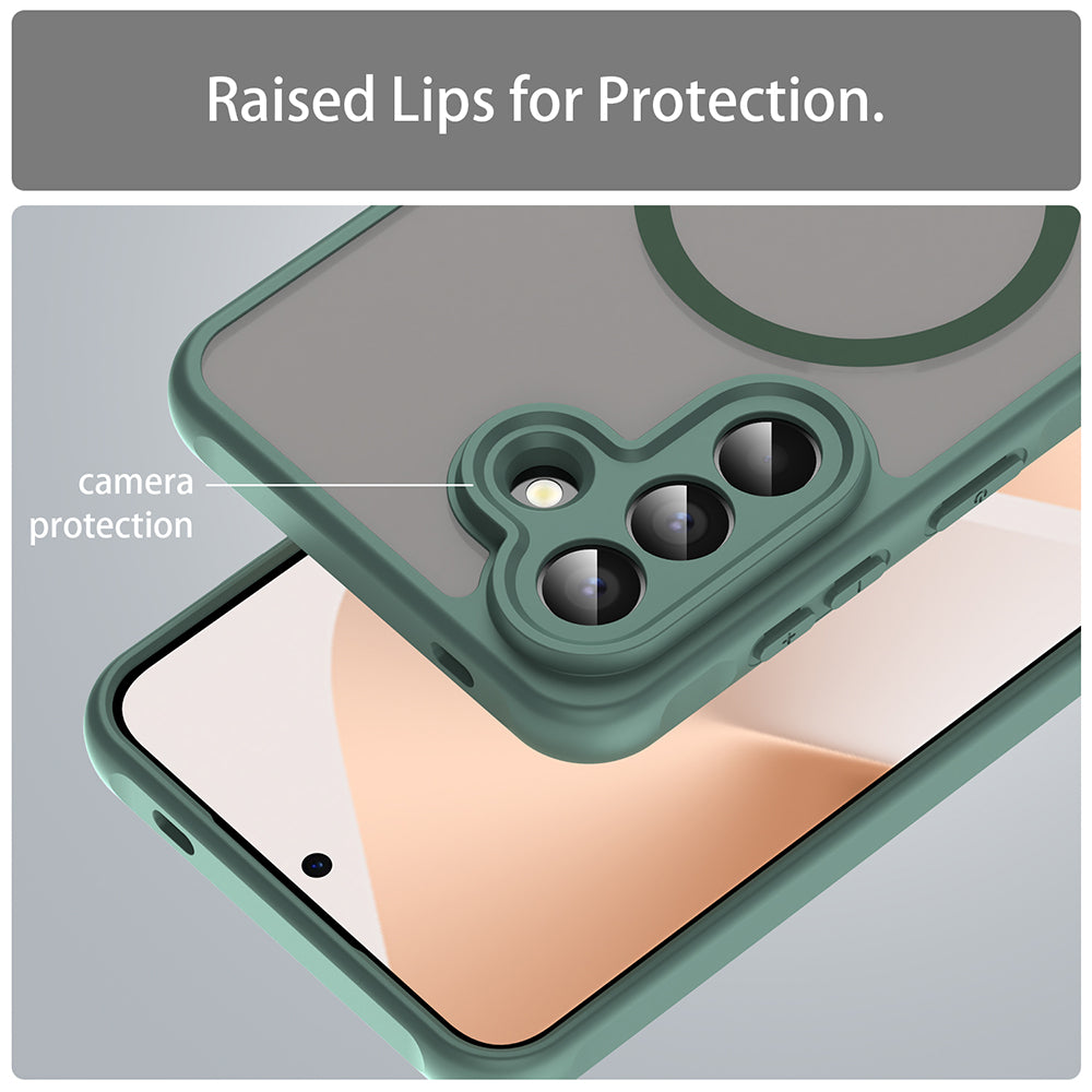 Puzdro MagSafe pre Samsung Galaxy A57 5G, Techsuit, HaloFrost II, Zelená