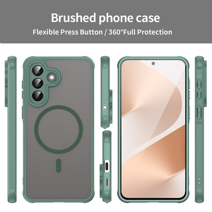 Puzdro MagSafe pre Samsung Galaxy A57 5G, Techsuit, HaloFrost II, Zelená