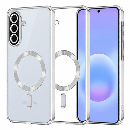 MagSafe puzdro pre Samsung Galaxy A57 5G, Techsuit, Luxury Crystal, Strieborné